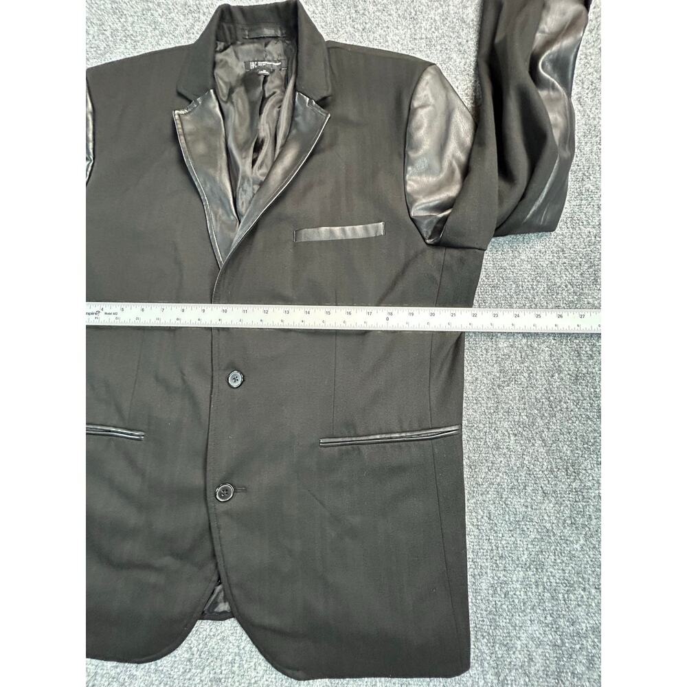 International Concepts Women's XL Black Faux Leather Career Blazer Office Jacket - Picture 8 of 9